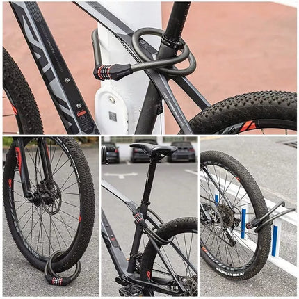Rockbros RKS507-1BK dviračio spyna su deriniu 1.8 m - juoda