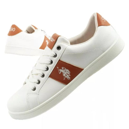 Vyriški laisvalaikio bateliai US Polo Assn. madingi, balti, patogūs