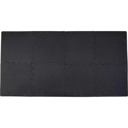 PUZZLE MAT FOR FITNESS EQUIPMENT 8 PCS 30x30x0.9 CM BLACK PURE 2 IMPROVE