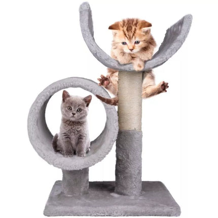 CAT SCRATCHING POST WITH TWO BEDROOMS 50CM