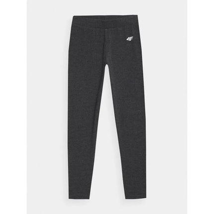 Girls' elastic cotton leggings 4F Junior