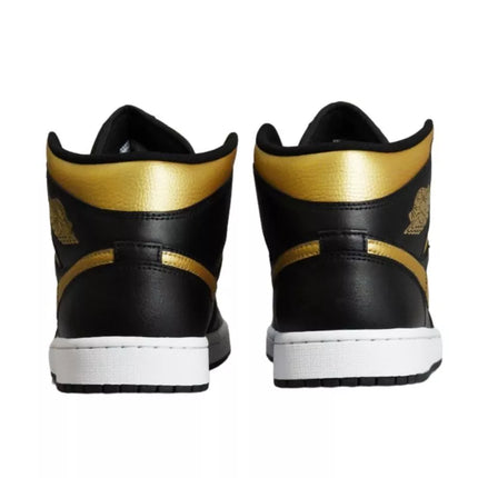 Air Jordan 1 Mid (GS) Krepšinio bateliai Juoda/Metalinė aukso – DQ8426-071