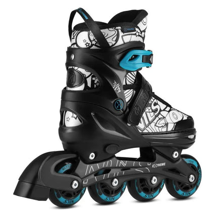 NH10907 4in1 ROLLER SKATES WITH EXTENDED HOCKEY BLADES TINTY GREEN SIZE S(31-34) NILS EXTREME