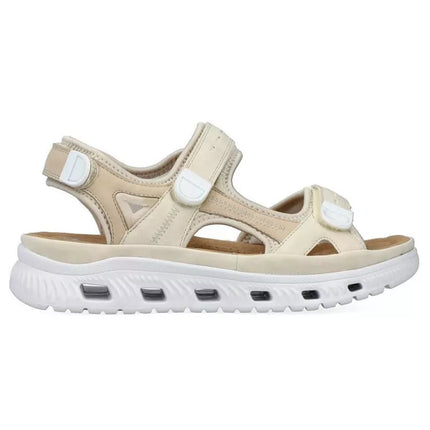 Rieker W RKR691 patogūs velcro sandalai smėlio spalvos