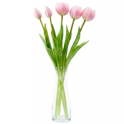 BOUQUET OF 5 PINK PEONY TULIPS 39 CM LIFE-LIKE SPRING DECORATION