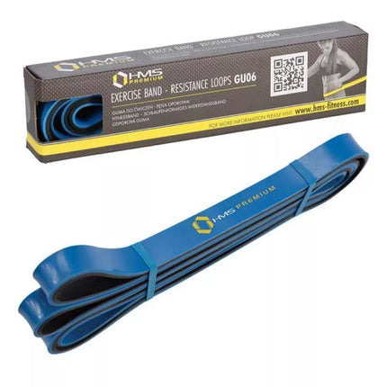 HMS Mėlynai juodas treniruočių diržas GU06 21x5x2250 mm