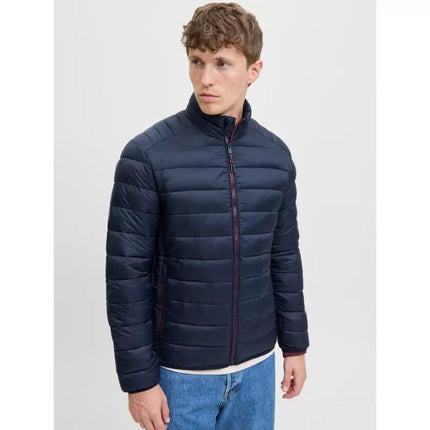 Jack&Jones vyriška pūkinė striukė JJEBRADLEY LIGHT PUFFER COLLAR NOOS 12280971 SKY CAPTIN