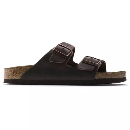Birkenstock Arizona Soft Footbed Oiled Leather Habana Narrow moteriškos šlepetės (0452763)