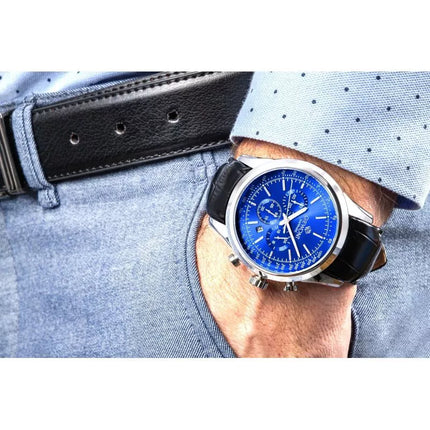 Vyriškas laikrodis Giewont Chronograph Safyro Sidabrinis Mėlynas GW7650-A3