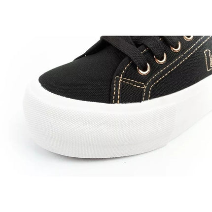 Lee Cooper moteriški platforminiai kedai, juodi su aukso detalėmis
