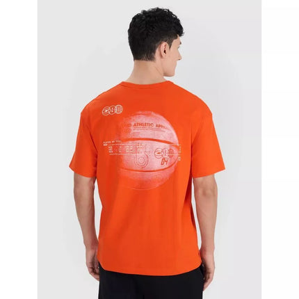 Vyriški oversize marškinėliai su spauda 4F 4FRSS25TTSHM2652-70S