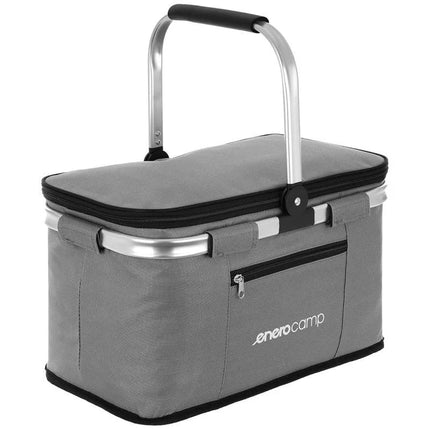 FOLDABLE THERMAL TOURIST BASKET 24L GREY ENERO CAMP