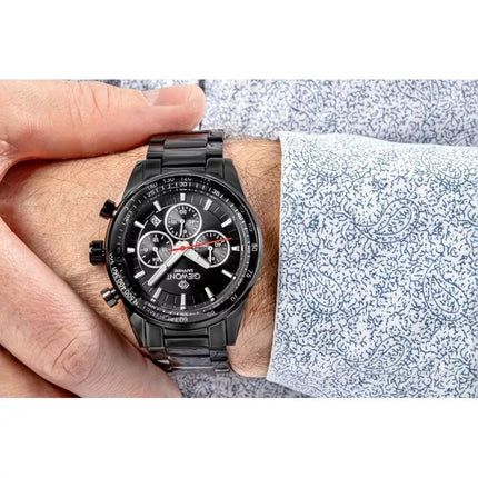 Vyriškas laikrodis Giewont Chronograph safyrinis juodas GW9140-B2