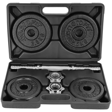 KETAUS HANTELIS 10 KG ENERO FIT CASE
