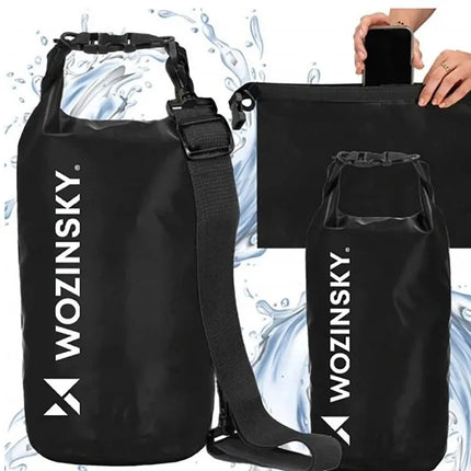 Wozinsky WWK-20 vandeniui atsparus maišelis SUP ir baidarėms, 20l - juodas
