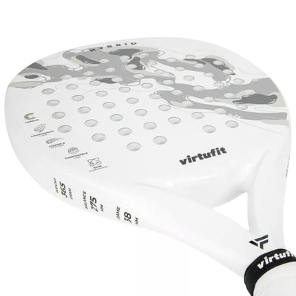 VIRTUFIT HYBRID PADEL RACKET - WHITE-GRAY