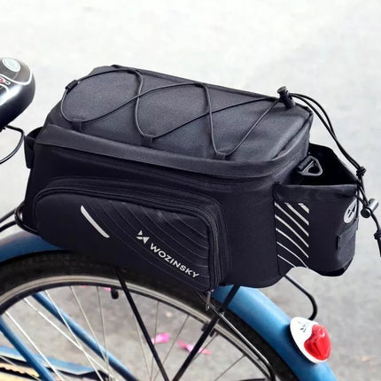 Wozinsky Bike Pannier Rack Bag with Shoulder Strap 9L (Rain Cover Included) Black (WBB22BK)
