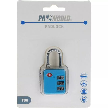 Kombinuota spyna lagaminui ir rankinei ProWorld, mėlyna