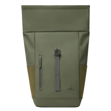 Rivacase Eden Backpack Travel Backpack Olive Waxed Leather (Pull Up), Polyester, Recycled Polyethylene Terephthalate (rPET)