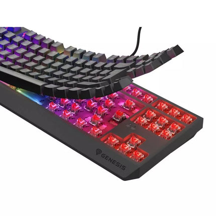 GENESIS Thor 230 TKL žaidimų klaviatūra USB Ispaniška QWERTY Juoda