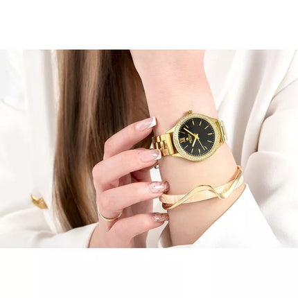 Giewont Sapphire Gold Black Women's Watch GW1140-B4