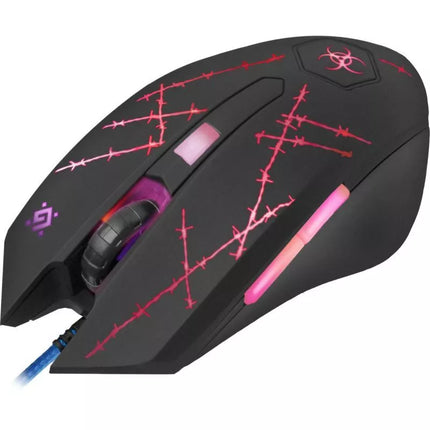 LAIDINĖ PELĖ DEFENDER FORCED GM-020L 800/1800/2400/3200 DPI 6 MYGTUKAI + PELĖS PAD + ŽAIDIMŲ KOMPLEKTAS 52020