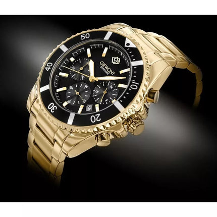 Men's Watch Giewont Chronograph Sapphire Gold Black GW3970-B7