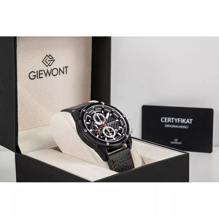 Vyriškas laikrodis Giewont Chronograph Safyro Juodas GW8810-A1