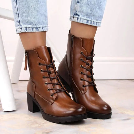 Potocki W WOL177B platform ankle boots in camel