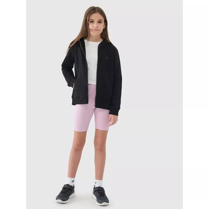 Girls' sweatshirt with a zipper and hood 4F 4FJWSS25TSWSF1706-20S