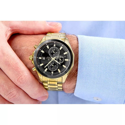 Men's Watch Giewont Chronograph Sapphire Gold Black GW7290-B4
