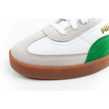 Puma Club II Era men's sports shoes sneakers leather white gray green