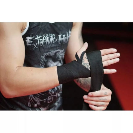 Cotton Boxing Wraps - 4 Meters | Black