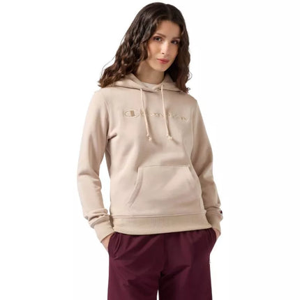 Champion Women's Hooded Sweatshirt Beige 118379 MS099