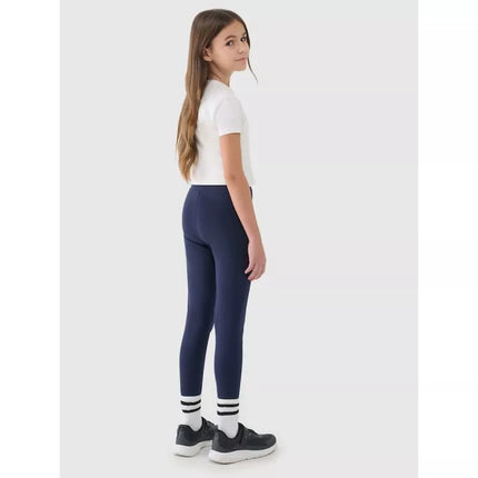 Girls' knitted leggings 4F 4FJWMM00TTIGF220-31S