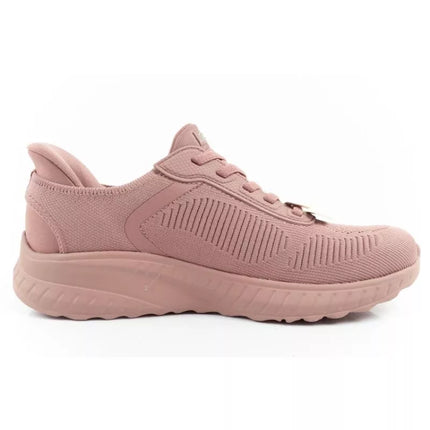 Skechers Bobs Squad-Chaos moteriški patogūs SLIP-INS rožiniai sportbačiai