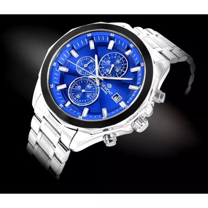 Giewont Chronograph Sapphire Silver Blue Men's Watch GW7290-B3