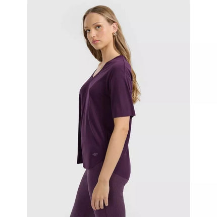 Moteriski oversize marškinėliai su modalu 4F 4FRAW25TTSHF3283-50S