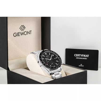 Vyriškas laikrodis Giewont Chronograph Safyrinis Sidabrinis Juodas GW8720-B2