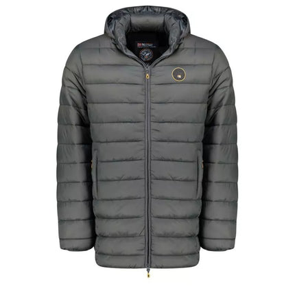 Geographical Norway men's jacket AMIGOMAP LONG HOOD DB DGREY MEN 233 DARK GRAY (WZ5086H/GN-GRIS FONCÉ)