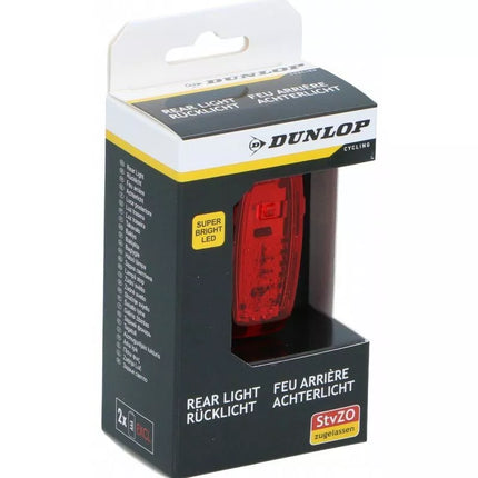 LED galinis dviračio žibintas, sertifikuotas DUNLOP