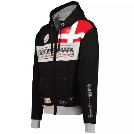 Geographical Norway Flyer Danija DB VYRIŠKAS 100 vyriškas džemperis su užtrauktuku juodas (WU8426H/GNO/Black)