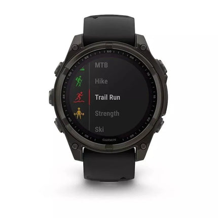 Garmin Fenix 8 Saulės Safyrinis Titano Anglies Pilkos Laikrodis