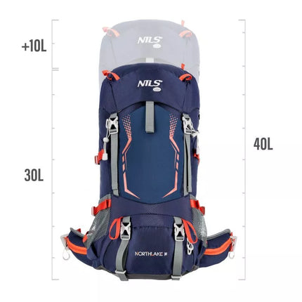 NC1993 NORTHLAKE NAVY BLUE TOURIST BACKPACK 30L+10 NILS CAMP