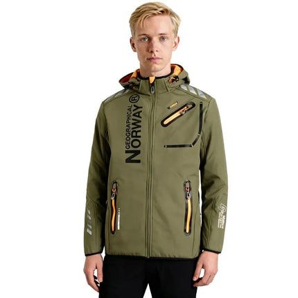 Geographical Norway Royaute DB 068 M WY1996H/GN-Kaki / Orange Softshell striukė