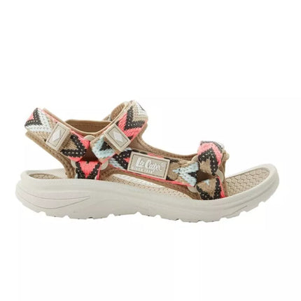 Lee Cooper women's shoes velcro sandals for summer on the beach light beige