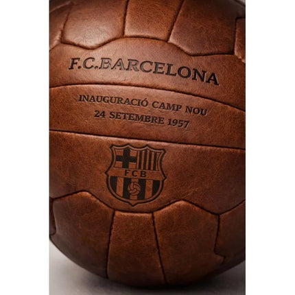FC Barcelona Camp Nou Retro Soccer Ball Official Licensed Genuine Leather B1048