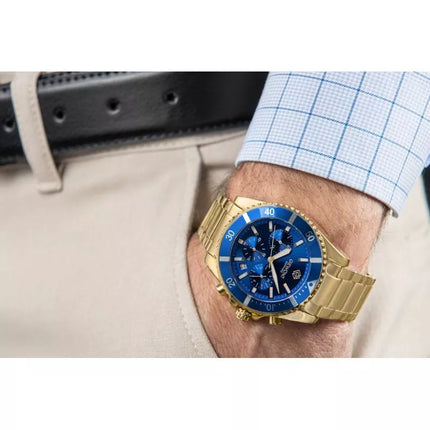 Men's Watch Giewont Chronograph Sapphire Gold Blue GW3970-B6