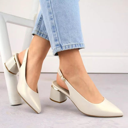 Elegantiški sandalai Sergio Leone W SK439B su perlamutro detalėmis