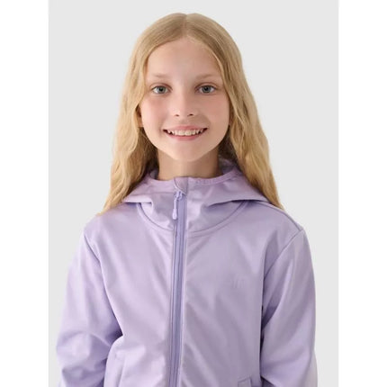 Vėjui nepraleidžianti softshell striukė su neodry 5000 membrana mergaitėms 4F Junior 4FJWAW24TSOFF261-51S